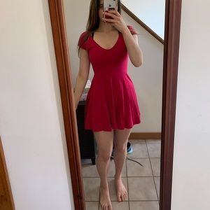 Dark pink casual dress